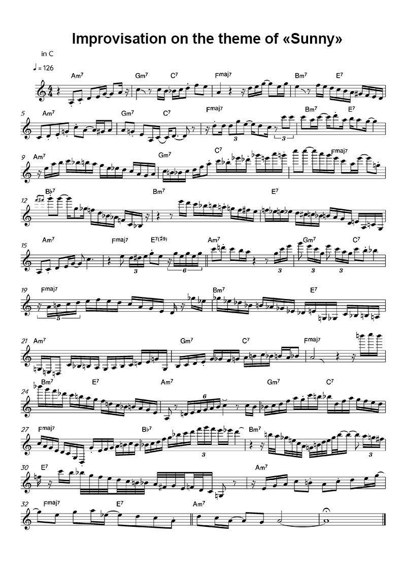 Improvisation on the theme of "Days of Vine and Roses"